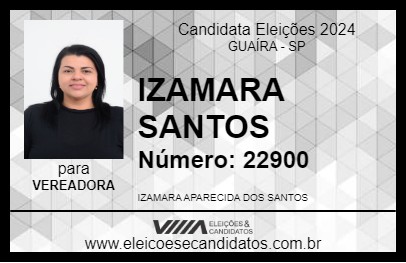 Candidato IZAMARA SANTOS 2024 - GUAÍRA - Eleições