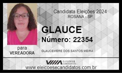 Candidato GLAUCE 2024 - ROSANA - Eleições