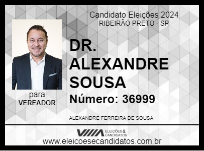 Candidato DR. ALEXANDRE SOUSA 2024 - RIBEIRÃO PRETO - Eleições