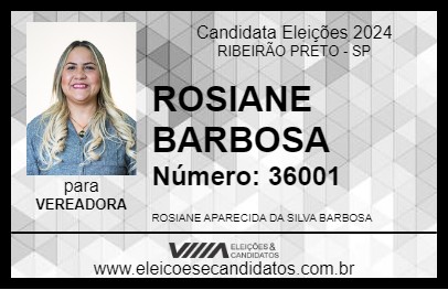 Candidato ROSIANE BARBOSA 2024 - RIBEIRÃO PRETO - Eleições