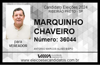 Candidato MARQUINHO CHAVEIRO 2024 - RIBEIRÃO PRETO - Eleições