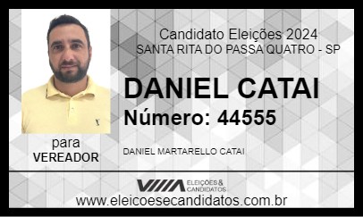 Candidato DANIEL CATAI 2024 - SANTA RITA DO PASSA QUATRO - Eleições