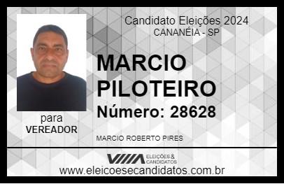 Candidato MARCIO PILOTEIRO 2024 - CANANÉIA - Eleições