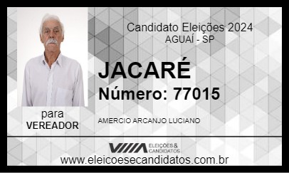 Candidato JACARÉ 2024 - AGUAÍ - Eleições