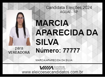 Candidato MARCIA APARECIDA DA SILVA 2024 - AGUAÍ - Eleições