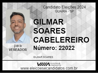 Candidato GILMAR SOARES CABELEREIRO 2024 - GUAÍRA - Eleições