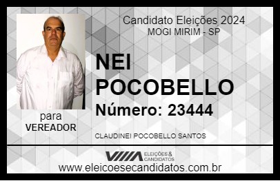 Candidato NEI POCOBELLO 2024 - MOGI MIRIM - Eleições