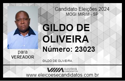 Candidato GILDO DE OLIVEIRA 2024 - MOGI MIRIM - Eleições