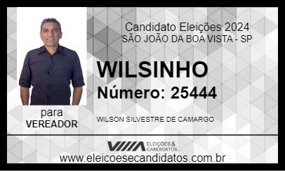 Candidato WILSINHO 2024 - SÃO JOÃO DA BOA VISTA - Eleições