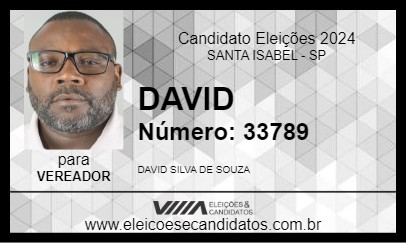 Candidato DAVID 2024 - SANTA ISABEL - Eleições