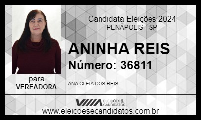 Candidato ANINHA REIS 2024 - PENÁPOLIS - Eleições