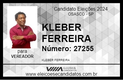 Candidato KLEBER FERREIRA 2024 - OSASCO - Eleições