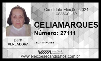 Candidato CELIAMARQUES 2024 - OSASCO - Eleições