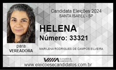 Candidato HELENA 2024 - SANTA ISABEL - Eleições