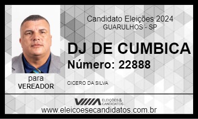 Candidato DJ DE CUMBICA 2024 - GUARULHOS - Eleições