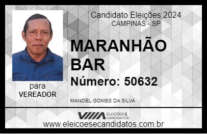 Candidato MARANHÃO BAR  2024 - CAMPINAS - Eleições