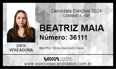 Candidato BEATRIZ MAIA 2024 - CANANÉIA - Eleições