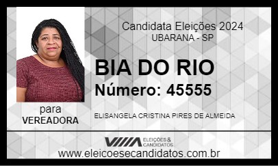 Candidato BIA DO RIO 2024 - UBARANA - Eleições