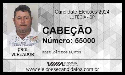 Candidato CABEÇÃO 2024 - LUTÉCIA - Eleições