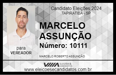 Candidato MARCELO ASSUNÇÃO 2024 - TAPIRATIBA - Eleições