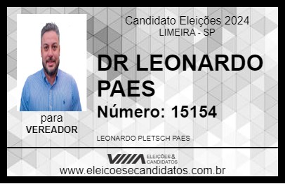 Candidato DR LEONARDO PAES 2024 - LIMEIRA - Eleições