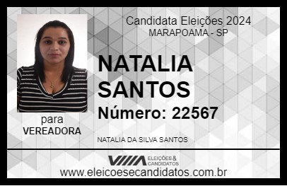 Candidato NATALIA SANTOS 2024 - MARAPOAMA - Eleições