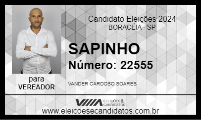 Candidato SAPINHO 2024 - BORACÉIA - Eleições