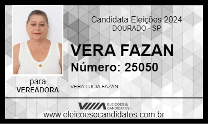 Candidato VERA FAZAN 2024 - DOURADO - Eleições