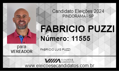 Candidato FABRICIO PUZZI 2024 - PINDORAMA - Eleições