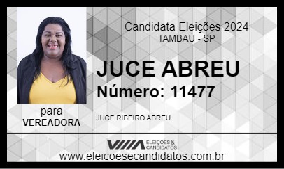 Candidato JUCE ABREU 2024 - TAMBAÚ - Eleições