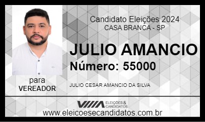 Candidato JULIO AMANCIO 2024 - CASA BRANCA - Eleições