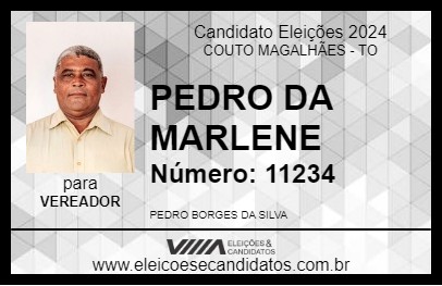 Candidato PEDRO DA MARLENE 2024 - COUTO MAGALHÃES - Eleições