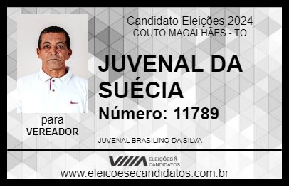 Candidato JUVENAL DA SUÉCIA 2024 - COUTO MAGALHÃES - Eleições