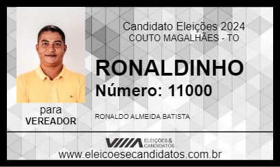 Candidato RONALDINHO 2024 - COUTO MAGALHÃES - Eleições