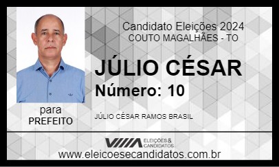 Candidato JÚLIO CÉSAR 2024 - COUTO MAGALHÃES - Eleições