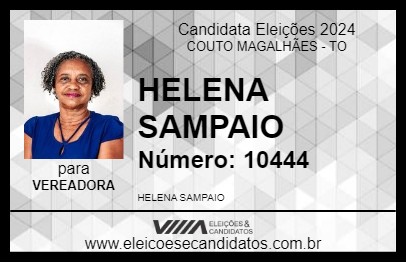 Candidato HELENA SAMPAIO 2024 - COUTO MAGALHÃES - Eleições