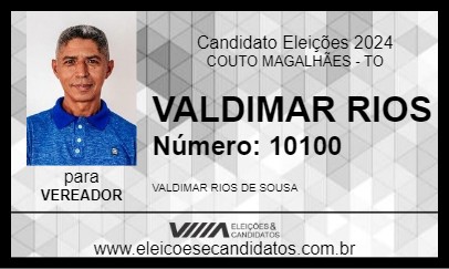 Candidato VALDIMAR RIOS 2024 - COUTO MAGALHÃES - Eleições