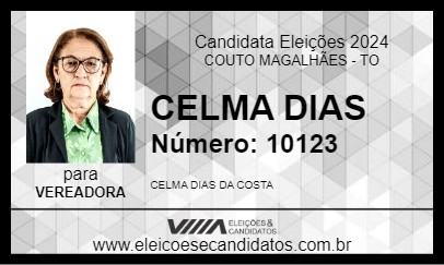 Candidato CELMA DIAS 2024 - COUTO MAGALHÃES - Eleições