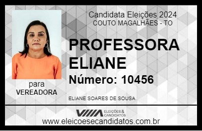 Candidato PROFESSORA ELIANE 2024 - COUTO MAGALHÃES - Eleições