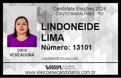 Candidato LINDONEIDE LIMA 2024 - COUTO MAGALHÃES - Eleições