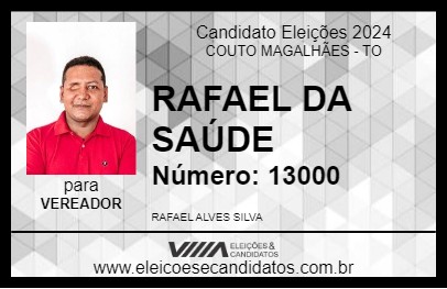 Candidato RAFAEL DA SAÚDE 2024 - COUTO MAGALHÃES - Eleições