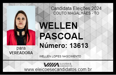 Candidato WELLEN PASCOAL 2024 - COUTO MAGALHÃES - Eleições