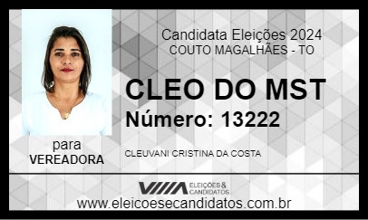 Candidato CLEO DO MST 2024 - COUTO MAGALHÃES - Eleições