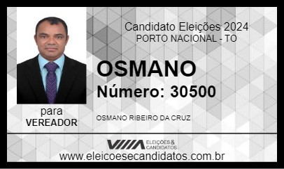 Candidato OSMANO 2024 - PORTO NACIONAL - Eleições