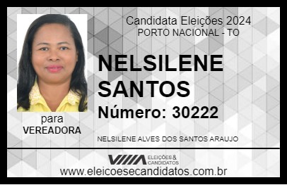 Candidato NELSILENE SANTOS 2024 - PORTO NACIONAL - Eleições