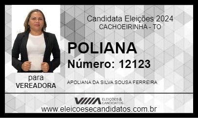 Candidato POLIANA 2024 - CACHOEIRINHA - Eleições