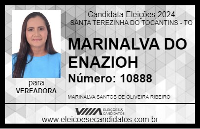 Candidato MARINALVA DO ENAZIOH 2024 - SANTA TEREZINHA DO TOCANTINS - Eleições