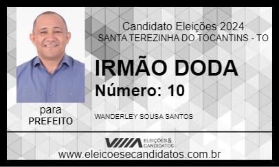 Candidato IRMÃO DODA 2024 - SANTA TEREZINHA DO TOCANTINS - Eleições