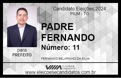 Candidato PADRE FERNANDO 2024 - PIUM - Eleições