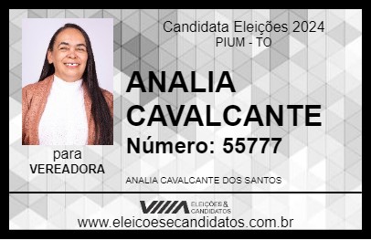 Candidato ANALIA CAVALCANTE 2024 - PIUM - Eleições